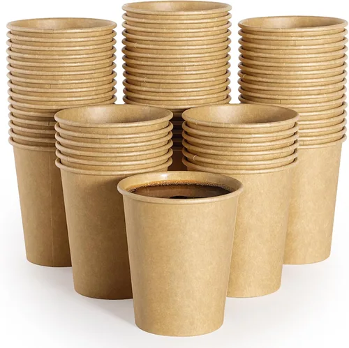 LITOPAK Paquete de 300 Tazas de Café Desechables de 8 oz Tazas de Papel para Agua, Café, Jugo y Té, Tazas de Papel Calientes de 8 Onzas para Hogar,