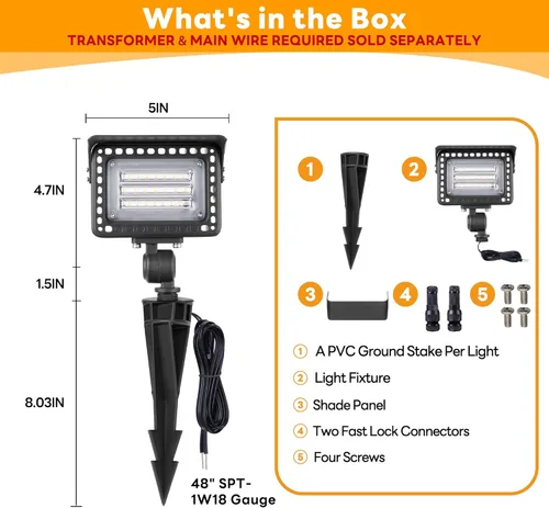 Miniatura 7 de Gardenreet Luces de inundación de paisaje de bajo voltaje de 12 V LED para exteriores, arandela de pared, 5/10/15/20 W 3CCT ajustable, iluminación