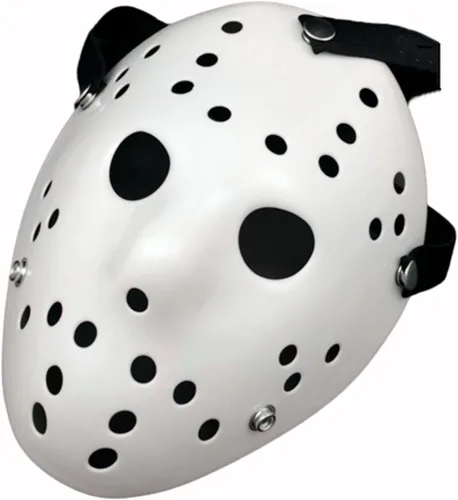 Miniatura 10 de JOYFISCO Máscara de Halloween Máscara de hockey de terror Máscara de fiesta de disfraces de Halloween Props Máscara de disfraz para cosplay Oro