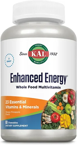 Miniatura 7 de KAL Teens - Suplementos energéticos mejorados, multivitamínico de alimentos integrales una vez al día con hierro, 23 vitaminas y minerales, apoyo