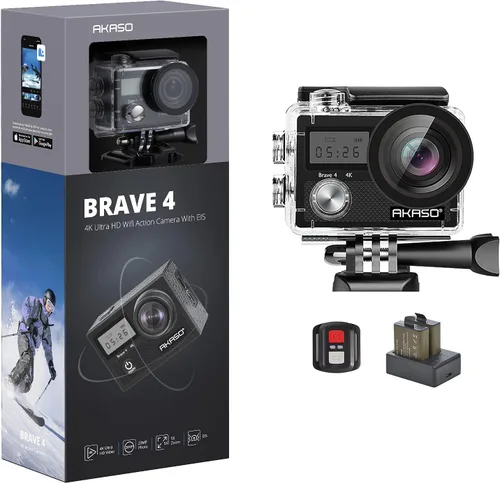 Miniatura 2 de AKASO Cámara de acción Brave 4 con kit de accesorios 60 en 1
