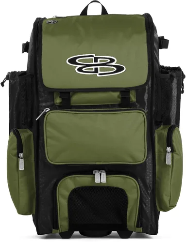 Miniatura 57 de Boombah Rolling Superpack - Bolsa para equipo de béisbol/sóftbol, varios colores, mango telescópico y capacidad para 4 murciélagos, versión