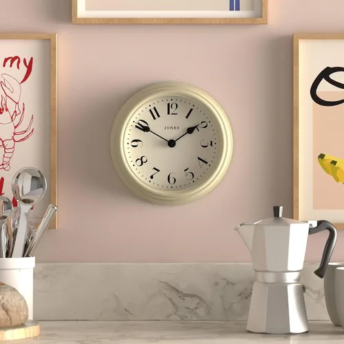 Miniatura 2 de JONES CLOCKS® Frieze - Reloj de pared, pequeño, elegante, clásico, redondo, 9.1 in, color crema, bonito diseño, ideal para la cocina, sala de estar