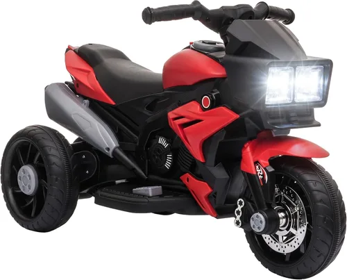 Aosom Motocicleta para niños de 6V, juguete de montar para niños pequeños, mini motocicleta eléctrica de alta tracción, batería, con interruptor de
