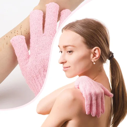 Miniatura 5 de BTYMS 24 guantes exfoliantes de ducha, guantes exfoliantes de manos, guantes de lavado de lufa para ducha, spa, masajes y exfoliantes corporales