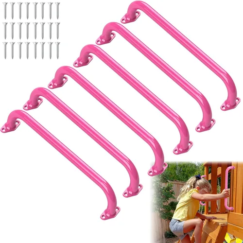 Juego de barras de seguridad de 17.3 pulgadas para patio de recreo para interiores y exteriores, juego de columpios, accesorios de agarre para casa