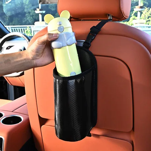 Miniatura 5 de Expansor grande para portavasos de automóvil, bolsa colgante de almacenamiento lateral del asiento, bolsa colgante de fibra Mertial para botellas