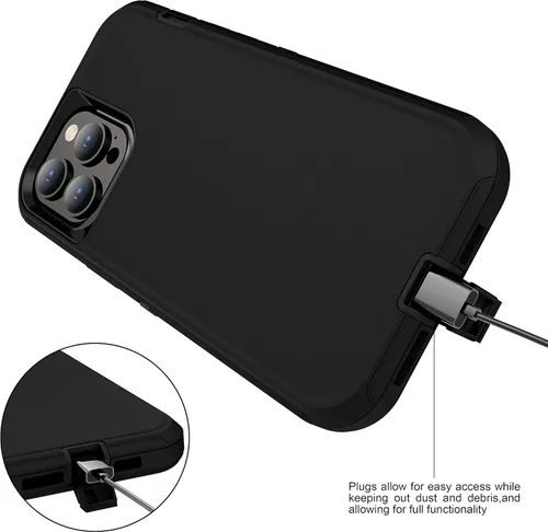 Miniatura 8 de MXX Funda compatible con iPhone 13 Pro Max, 3 capas súper protectoras, cuerpo resistente, resistente a golpes y polvo, diseñada para Apple 13 Pro