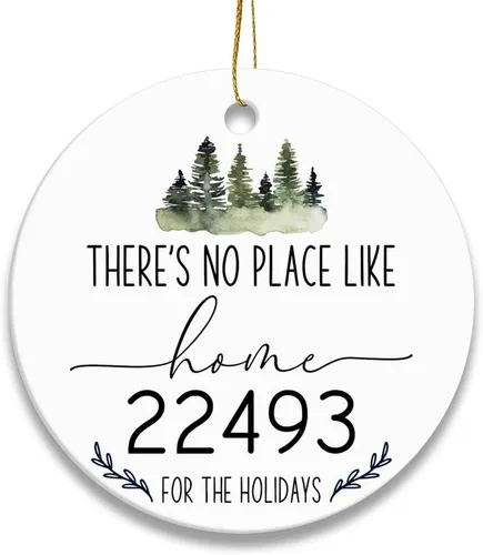 Miniatura 5 de Adorno de Navidad personalizado con nombre de la familia, accesorios de decoración para árbol de Navidad 2023, adornos de cerámica para puerta