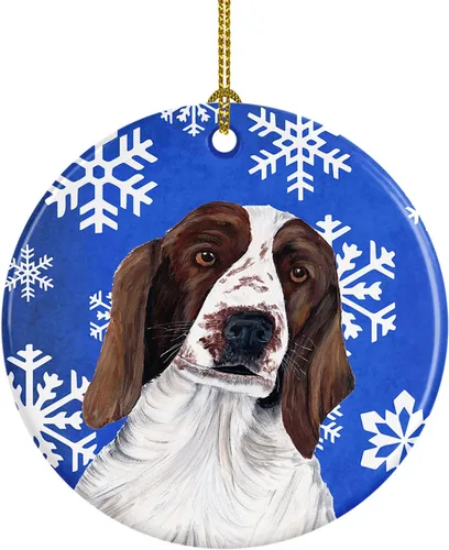 Miniatura 151 de Caroline's Treasures Cavalier Spaniel - Adorno de cerámica para colgar en el árbol de Navidad, para el hogar, Navidad, fiestas, regalo, 3 pulgadas