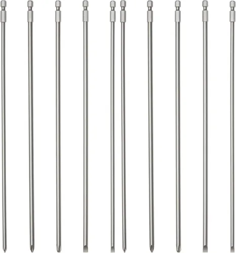 Miniatura 22 de NEIKO 10224A Juego de brocas de seguridad extra largas de 1/4 pulgadas, 32 puntas de destornillador para taladro, juego de brocas Torx de acero S2