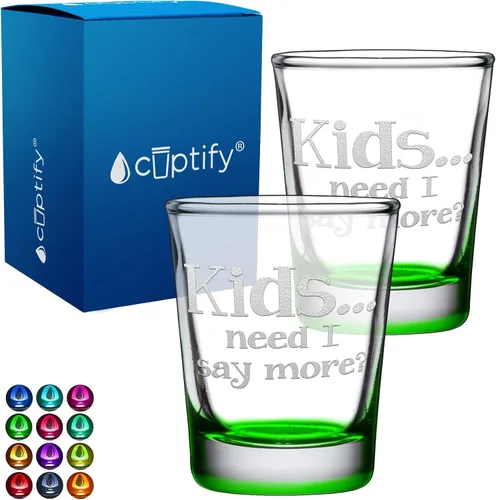 Miniatura 24 de Cuptify Regalos para baby shower, para la nueva mamá, EST 2023, 2 onzas, con fondo negro, juego de 2 vasos grabados para fiesta, regalo