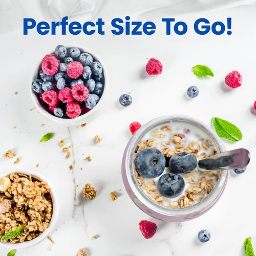 Miniatura 8 de Ultimate Tarros de yogur, ¡haz más delicioso yogurt! 8 tazas pequeñas de vidrio para yogur con tapas, 100% libres de BPA, herméticos y aptos