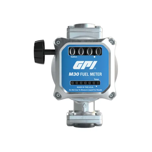 Miniatura 3 de GPI - Medidor de combustible mecánico modular M30 en GALLONS, 5 a 30 GPM, entrada/salida NPT de 1" (165100-01)