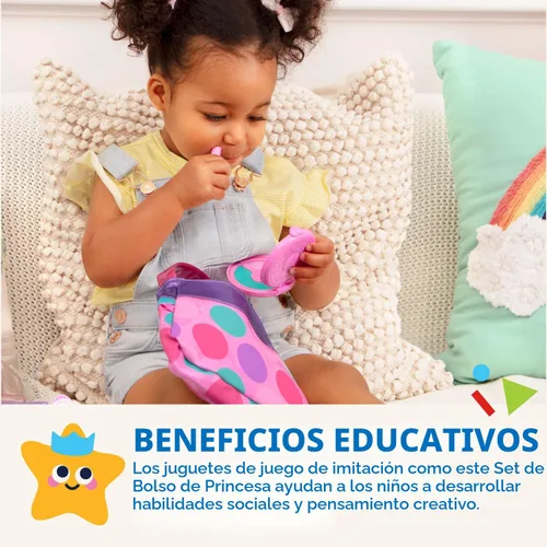 Miniatura 4 de Battat – Play Circle – Set de maquillaje y belleza – Accesorios de moda para disfrazarse – Juego de simulación – Set de cartera de princesa – Para