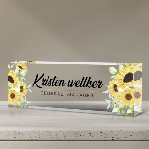 Miniatura 26 de Placa de nombre de escritorio personalizada, regalos personalizados de agradecimiento a los empleados, placa de identificación acrílica