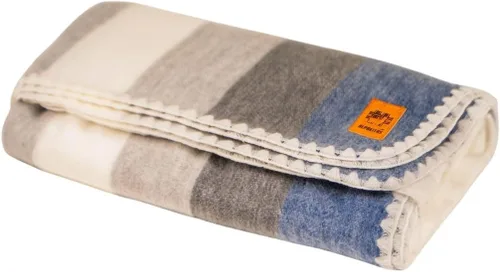 Miniatura 14 de Manta de lana de alpaca - Tamaño individual para cama y manta cálida, ligera, para sofá o campamento - Exterior - 75 x 38 pulgadas (blanco y marrón)