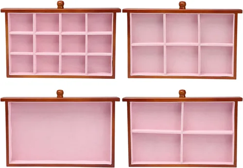 Miniatura 4 de Wolfroady Joyero de madera para mujer, caja organizadora de madera Solild para joyas, relojes, collar, anillo, caja de almacenamiento, cereza