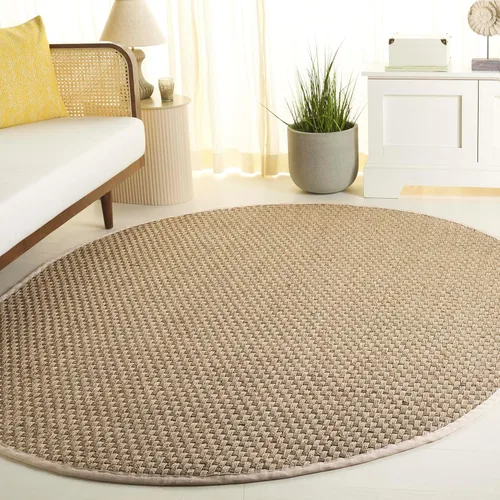 Miniatura 66 de Safavieh Natural Fiber NF114P - Alfombra redonda de hierba marina, tejido de canasta, con borde, de 244 cm, color gris Natural/ gris