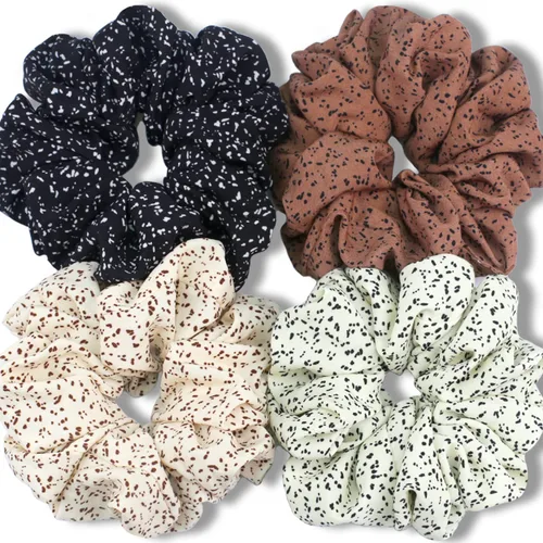 IVARYSS Coleteros extra grandes para cabello de mujer, satén suave de alta calidad, XL de 6 pulgadas, banda elástica gruesa grande, accesorios para