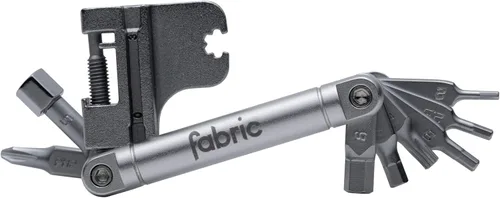 Miniatura 3 de Fabric 16 en 1 - Multiherramienta plegable para ciclismo: 16 en 1 - Llave hexagonal, calibre de radio, par de torsión, divisor de cadena - Plateado