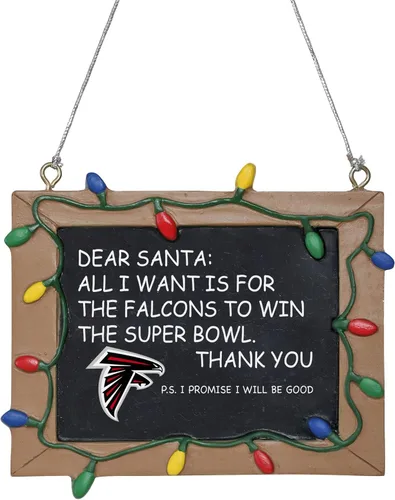 Miniatura 5 de NFL Resin Holiday Christmas Chalkboard Sign Ornament