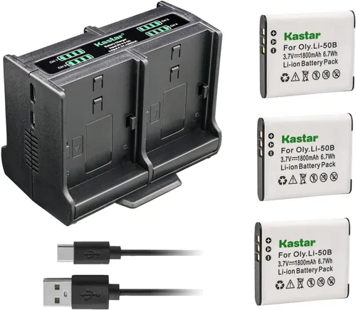 Miniatura 7 de Kastar Cargador de batería cuádruple compatible con batería Ricoh DB-100, cargador Ricoh BC-J10, Ricoh CX3, CX4, CX5, CX6, HZ15 cámaras digitales