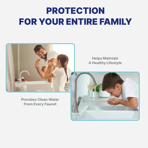 Miniatura 4 de Sistema de Filtro de Agua de 3 Etapas para Toda la Casa Nu Aqua con Manómetros de Presión – Sistema de Filtración de Agua para el Hogar de 20" x
