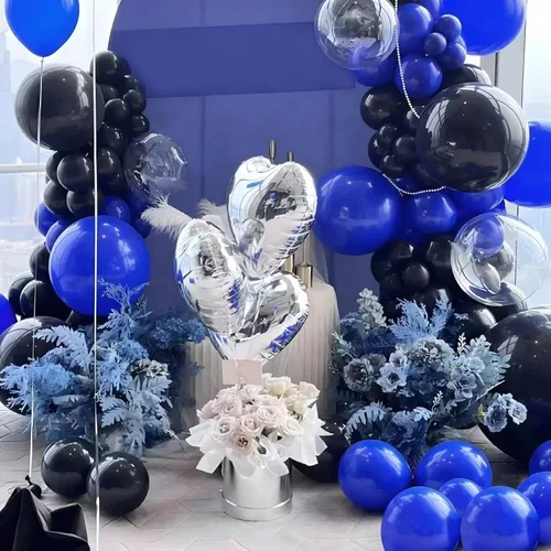 Miniatura 6 de FOTIOMRG Globos de color azul real de 12 pulgadas, paquete de 100 globos de látex azul real para graduación, cumpleaños, baby shower, boda
