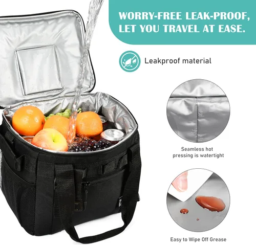 Miniatura 4 de Tirrinia Bolsa térmica grande aislada – Caja térmica a prueba de fugas para exteriores para mujeres y hombres – Bolsa de congelador portátil