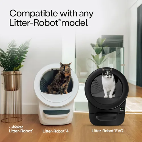 Miniatura 5 de Bolsas para cajones de residuos de Litter-Robot de Whisker, paquete de 25 unidades - Forros para caja de arena, ajuste personalizado