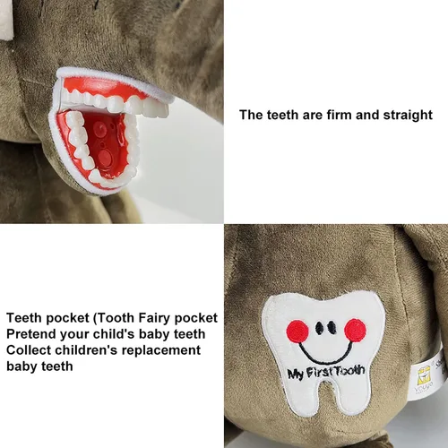 Miniatura 2 de Muñeco de peluche de hada dental, presentación de salud oral de peluche dental, muñeca de marioneta de diente de hada dental, muñeca de felpa