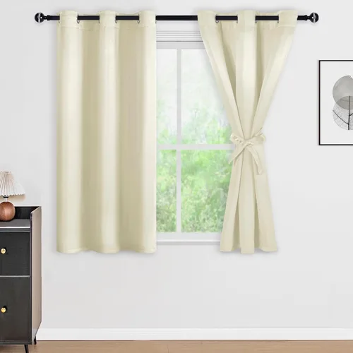 Miniatura 141 de DWCN Cortinas 100% opacas de 84 pulgadas de largo para dormitorio con forro negro, paneles de cortina de ventana de doble capa con aislamiento Azul