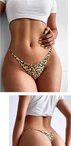 Miniatura 3 de Aogda Tanga para Mujeres Ropa Interior de Algodón Bragas de Tiro Bajo Mujer Tanga G-String