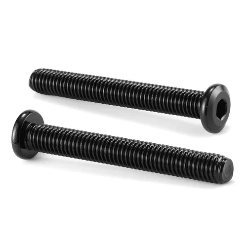 Miniatura 28 de M6 x 60mm 10 piezas de tornillos de cabeza plana con casquillo hexagonal, acero inoxidable 304 18-8, rosca completa, óxido negro de SG TZH