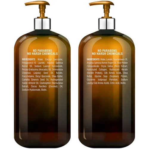 Miniatura 6 de MAJESTIC PURE Juego de champú y acondicionador de aceite de argán Nutre y promueve cabello suave y sedoso Sin sulfato Para todo