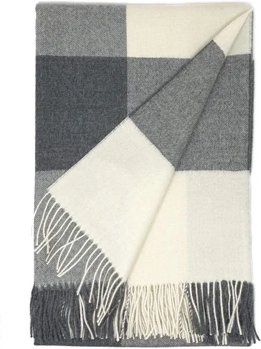 Alpaca Home Manta de alpaca Cheeky Checks | 100% lana de alpaca bebé | 6.6 pies de largo x 4.25 pies de ancho | hipoalergénica, suave y acogedora