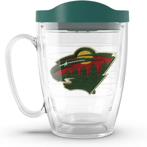 Miniatura 18 de Tervis Vaso aislado de doble pared NHL Pittsburgh Penguins hecho en Estados Unidos mantiene las bebidas frías y calientes, 16 onzas, taza, logotipo