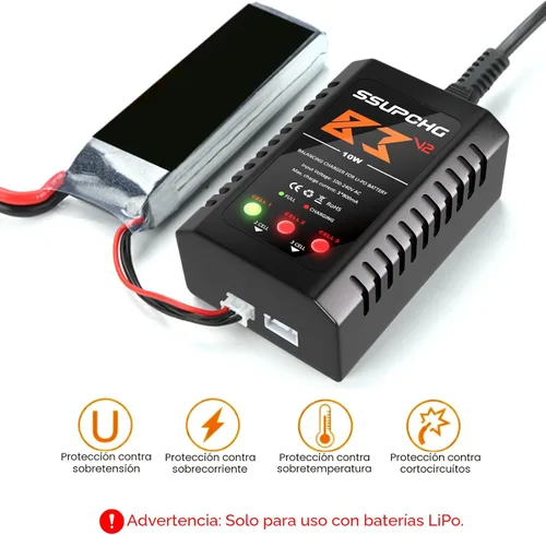 Miniatura 2 de Cargador de batería para batería LiPo 2S 3S, cargador de equilibrio para batería de enchufe XHR, cargadores Lipo para juguete y modelo RC