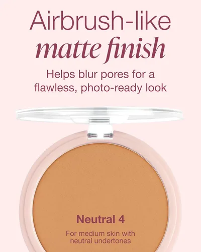 Miniatura 3 de Mineral Fusion Base de maquillaje en polvo prensado, Neutral 4 – Med Skin con matices neutros, maquillaje de base que desafía la edad con acabado