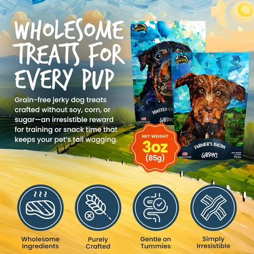Miniatura 2 de Gibson's Bayou Bacon Golosinas suaves para perros, hechas con carne real, aromáticas y sin granos para entrenar y recompensar a perros de todas