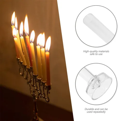 Miniatura 8 de EXCEART Molde de vela cónico de 2 unidades de 10.43 x 2.04 x 2.04 pulgadas, molde de plástico transparente para hacer velas cónicas