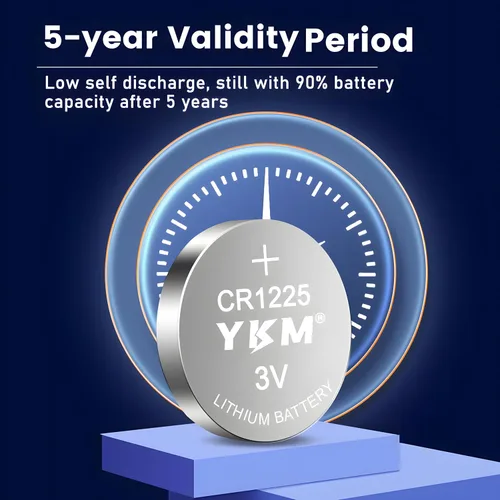 Miniatura 5 de YKM Paquete de 5 baterías de litio CR1225 BR1225 3V CR 1225 para termómetro