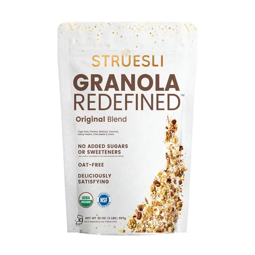 Miniatura 21 de Struesli Cacao + Café Orgánica Granola, Sin Granos y Sin Gluten, Bocadillos Saludables con Cacao, Café, Frutos de Chufa, Nueces Pecanas, Nueces
