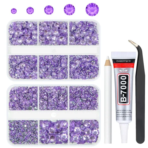 Miniatura 39 de qiipii Resina Metálica Plata Diamantes de Imitación con Parte Posterior Plana para Adornar Manualidades, Piedras Planas de 2mm-6mm, Gemas de Plata