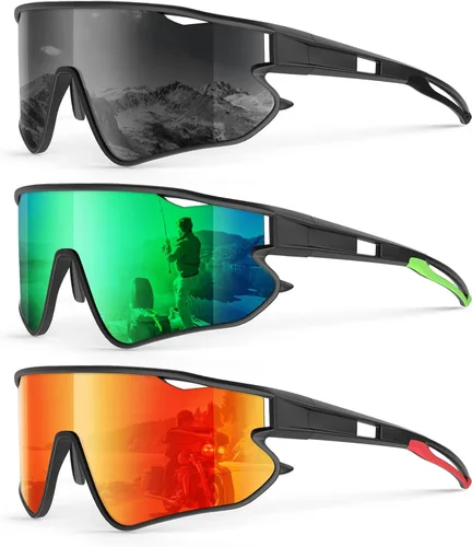 Miniatura 8 de KALIYADI Gafas de sol polarizadas para hombre, lentes de sol polarizadas para ciclismo, gafas de sol deportivas para correr, ciclismo, protección