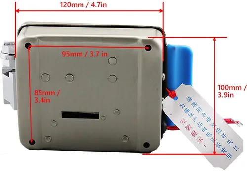 Miniatura 6 de Cerradura electrónica eléctrica para puerta, 6 llaves punteadas computarizadas, CC de 12 V, acero inoxidable, E-lock, soporte de puerta de metal