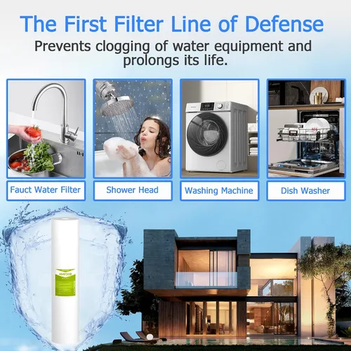 Miniatura 7 de Cartucho de filtro de agua para toda la casa de 1 micrón, filtros de sedimentos para agua de pozo, reemplazo universal para cualquier carcasa grande
