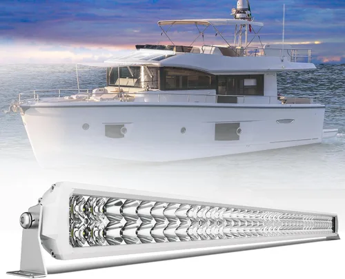 Miniatura 20 de Barra de luz LED de 12 pulgadas EK ENNOKING de doble fila, foco marino blanco, alta luminosidad, 100 W, luz LED de haz puntual y de inundación, luz
