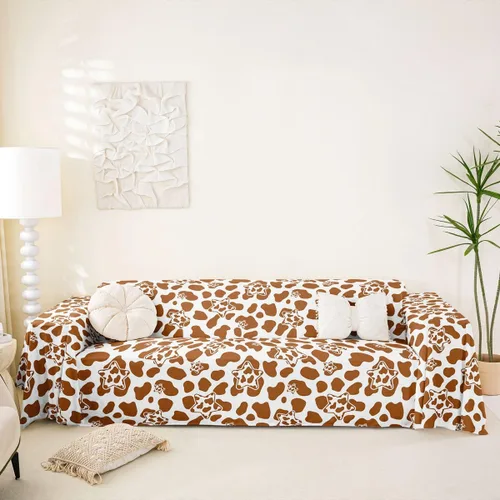 Miniatura 21 de Erosebridal Funda protectora para sofá, diseño de vaca lechera, diseño de vaca verde manzana, funda acolchada para sofá de animales occidentales